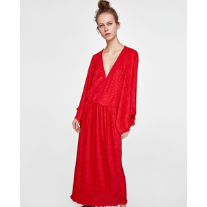 Flowy red‎ Zara dress